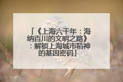 《上海六千年：海纳百川的文明之路》：解锁上海城市精神的基因密码