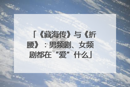 《藏海传》与《折腰》：男频剧、女频剧都在“爱”什么
