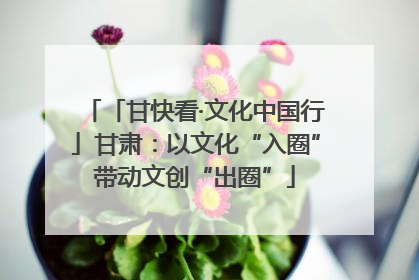 「甘快看·文化中国行」甘肃：以文化“入圈”带动文创“出圈”