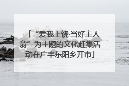“爱我上饶·当好主人翁”为主题的文化赶集活动在广丰东阳乡开市