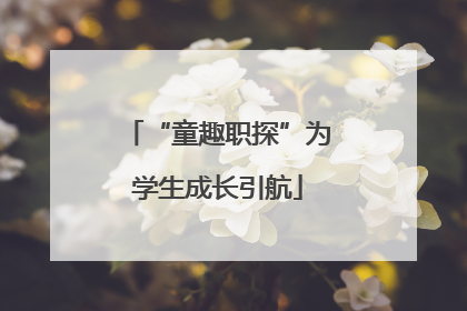 “童趣职探”为学生成长引航