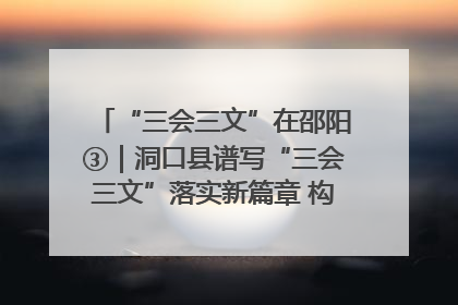“三会三文”在邵阳③｜洞口县谱写“三会三文”落实新篇章 构建协同联动大格局