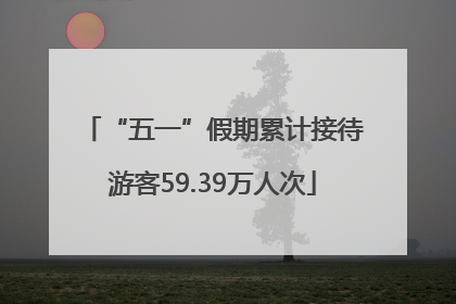 “五一”假期累计接待游客59.39万人次