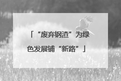 “废弃钢渣”为绿色发展铺“新路”