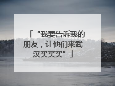 “我要告诉我的朋友，让他们来武汉买买买”
