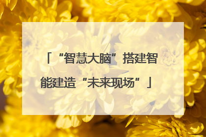 “智慧大脑”搭建智能建造“未来现场”