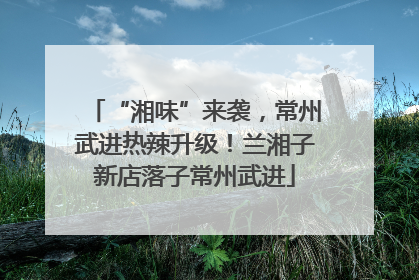 “湘味”来袭，常州武进热辣升级！兰湘子新店落子常州武进