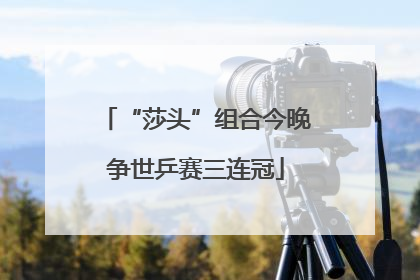 “莎头”组合今晚争世乒赛三连冠