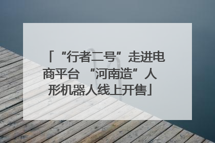 “行者二号”走进电商平台 “河南造”人形机器人线上开售