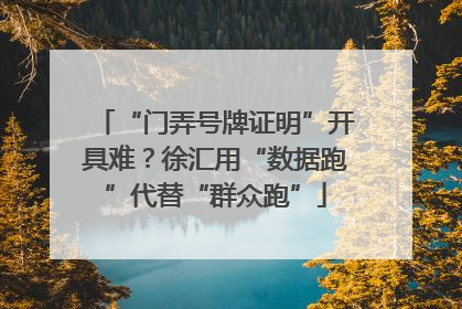 “门弄号牌证明”开具难？徐汇用“数据跑”代替“群众跑”