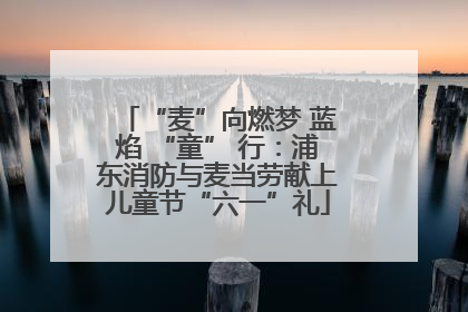 “麦”向燃梦 蓝焰 “童” 行：浦东消防与麦当劳献上儿童节“六一”礼