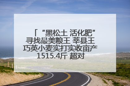 “黑松土 活化肥”寻找最美粮王 莘县王巧英小麦实打实收亩产1515.4斤 超对照田144斤！
