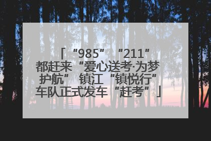 “985”“211”都赶来“爱心送考·为梦护航” 镇江“镇悦行”车队正式发车“赶考”
