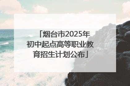 烟台市2025年初中起点高等职业教育招生计划公布