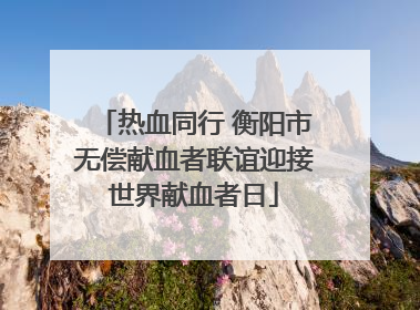 热血同行 衡阳市无偿献血者联谊迎接世界献血者日
