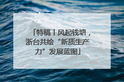 特稿丨风起钱塘，浙台共绘“新质生产力”发展蓝图