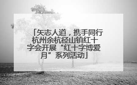 矢志人道，携手同行 杭州余杭径山镇红十字会开展“红十字博爱月”系列活动