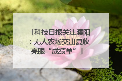 科技日报关注濮阳：无人农场交出夏收亮眼“成绩单”
