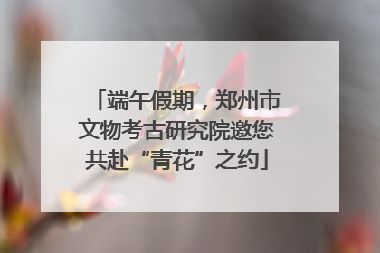 端午假期，郑州市文物考古研究院邀您共赴“青花”之约