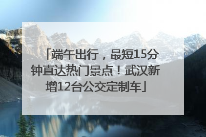 端午出行，最短15分钟直达热门景点！武汉新增12台公交定制车