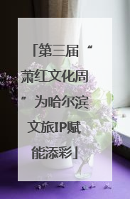 第三届“萧红文化周”为哈尔滨文旅IP赋能添彩
