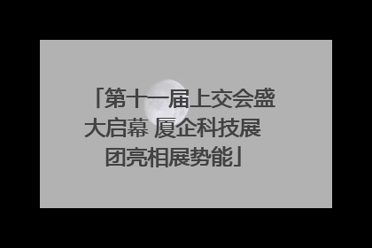 第十一届上交会盛大启幕 厦企科技展团亮相展势能