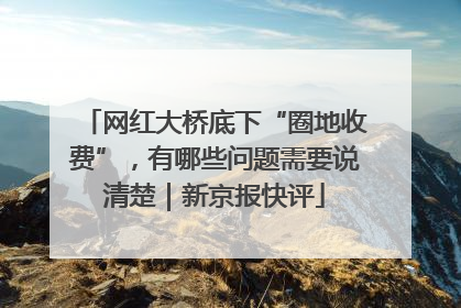 网红大桥底下“圈地收费”，有哪些问题需要说清楚｜新京报快评