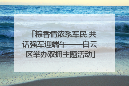 粽香情浓系军民 共话强军迎端午——白云区举办双拥主题活动