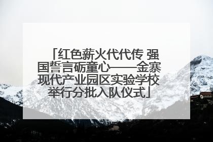 红色薪火代代传 强国誓言砺童心——金寨现代产业园区实验学校举行分批入队仪式