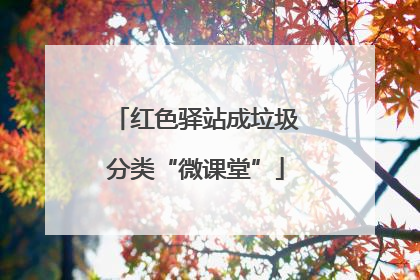 红色驿站成垃圾分类“微课堂”