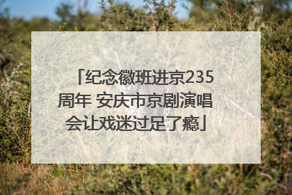 纪念徽班进京235周年 安庆市京剧演唱会让戏迷过足了瘾