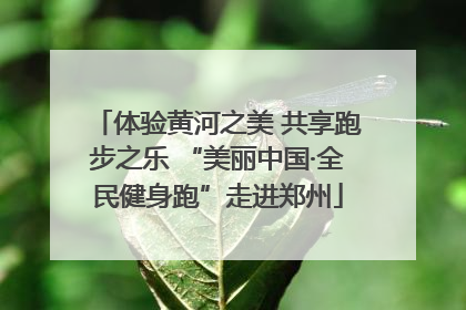 体验黄河之美 共享跑步之乐 “美丽中国·全民健身跑”走进郑州