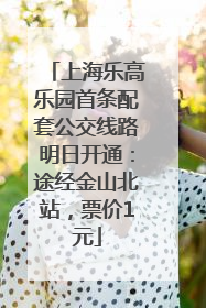 上海乐高乐园首条配套公交线路明日开通：途经金山北站，票价1元