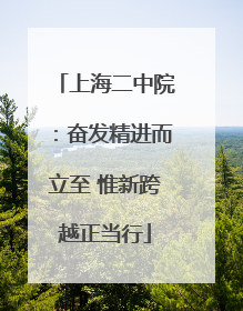 上海二中院：奋发精进而立至 惟新跨越正当行
