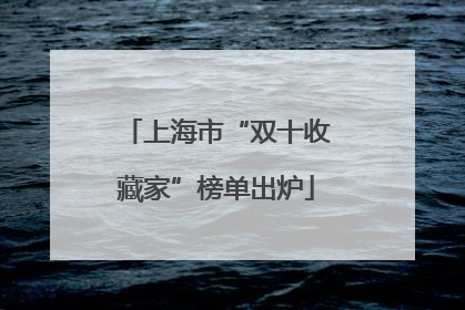 上海市“双十收藏家”榜单出炉