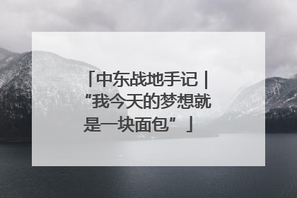 中东战地手记｜“我今天的梦想就是一块面包”
