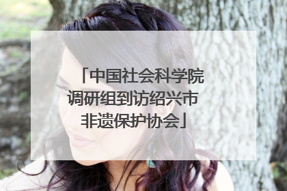 中国社会科学院调研组到访绍兴市非遗保护协会