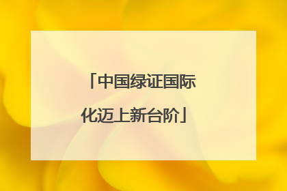 中国绿证国际化迈上新台阶