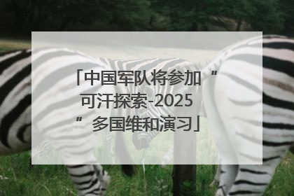 中国军队将参加“可汗探索-2025”多国维和演习
