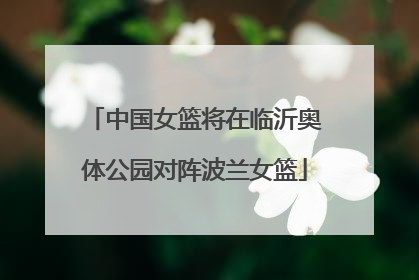 中国女篮将在临沂奥体公园对阵波兰女篮
