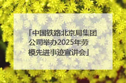 中国铁路北京局集团公司举办2025年劳模先进事迹宣讲会