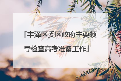 丰泽区委区政府主要领导检查高考准备工作
