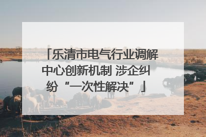 乐清市电气行业调解中心创新机制 涉企纠纷“一次性解决”