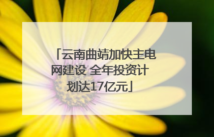 云南曲靖加快主电网建设 全年投资计划达17亿元