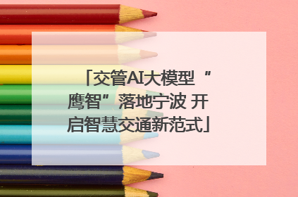 交管AI大模型“鹰智”落地宁波 开启智慧交通新范式