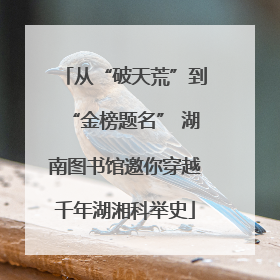 从“破天荒”到“金榜题名” 湖南图书馆邀你穿越千年湖湘科举史