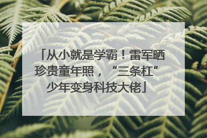 从小就是学霸！雷军晒珍贵童年照，“三条杠”少年变身科技大佬
