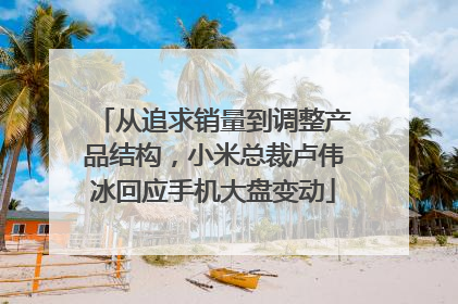 从追求销量到调整产品结构，小米总裁卢伟冰回应手机大盘变动