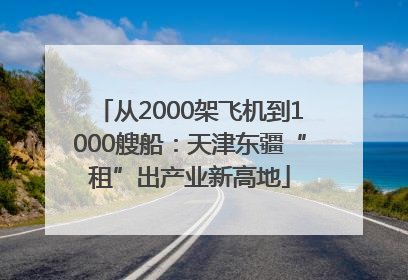 从2000架飞机到1000艘船：天津东疆“租”出产业新高地