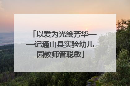 以爱为光绘芳华——记通山县实验幼儿园教师管聪敏